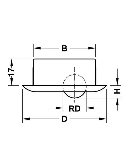 Опора роликова 50 кг D40х8 мм м'яка поверхня