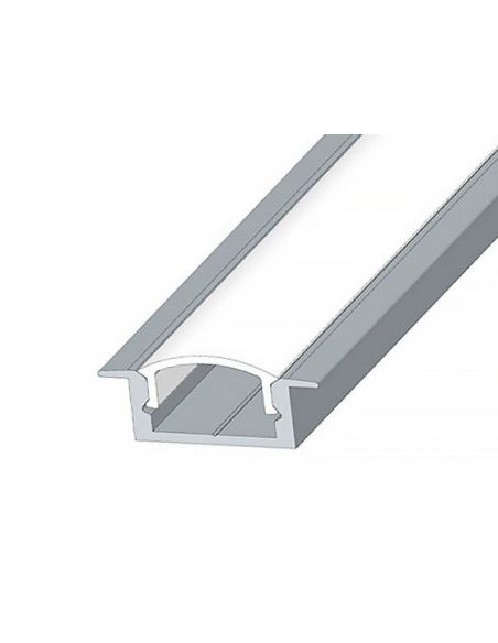 Профіль врізний для LED анодований алюміній 2м з розсіювачем (шт.)