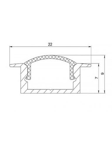 Профиль врезной для LED анодированный алюминий...
