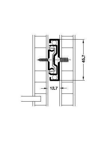 Направляюча з дотягом Hafele телескопічна повного висуву