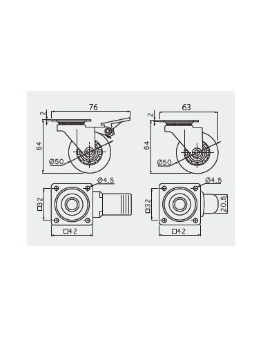 Ролик BRAZYLIA D-50 черный GTV