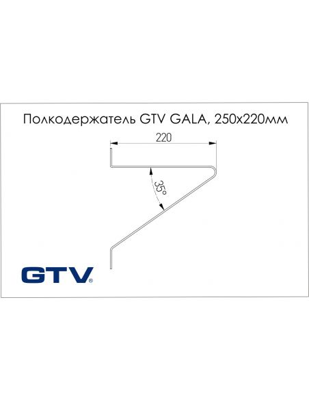 Угол под полку GALA GTV Черный