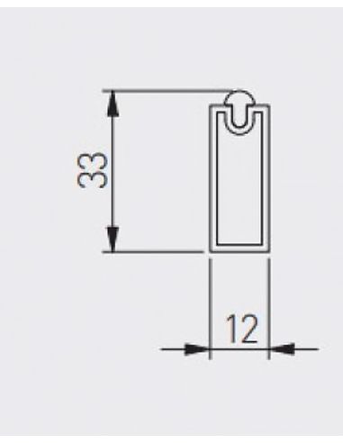 Штанга гардеробна 12х32 Біла L3000мм...