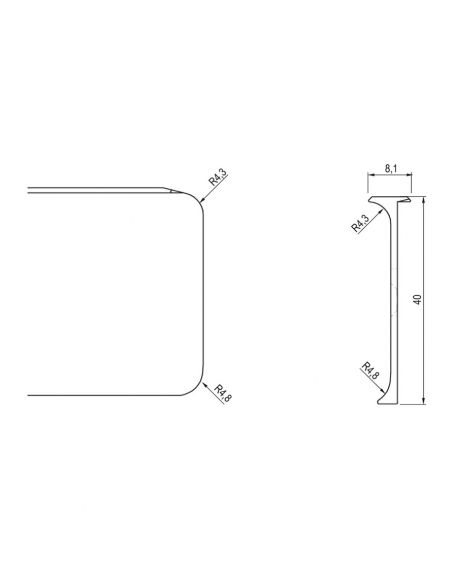 З'єднувач стільниці 38мм кутовий алюмінієвий R-3