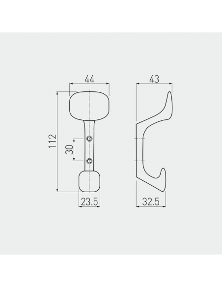 Гачок GTV TOLEDO одираний чорний WZ-TOLED-CO-20
