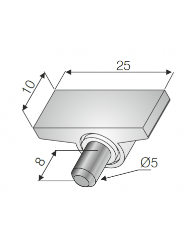Полкодержатель с пластиковой площадкой Ø5 MESAN