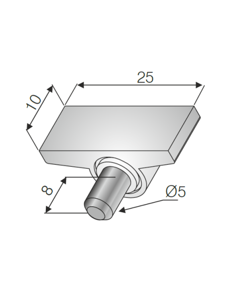 Полицетримач з пластиковом майданчиком Ø5 MESAN