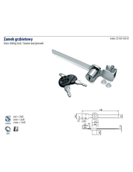 Замок внутрішній для скла "пила" GTV