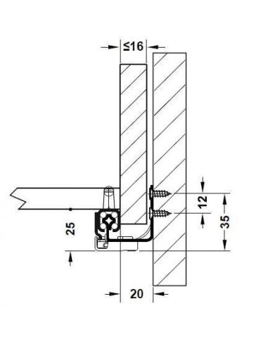 Направляючі часткового висування Hafele Favorit...