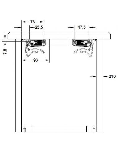 Направляючі часткового висування Hafele Favorit...