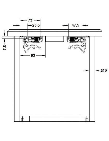 Направляючі часткового висування Hafele Favorit Q для ДСП 16 (комплект)