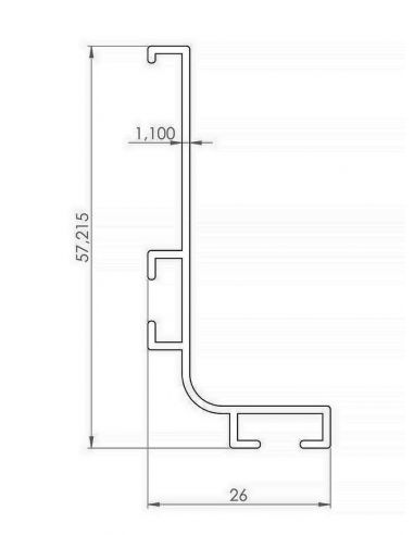 Профиль GOLA L алюминий, белый, черный 4200мм...