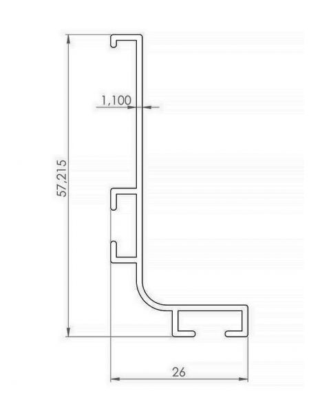 Профиль GOLA L алюминий, белый, черный 4200мм Турция