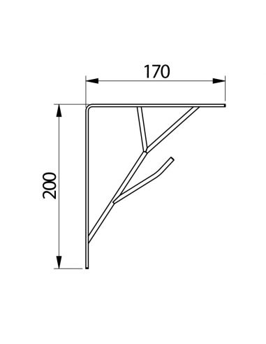 Кут під полицю TREE GTV  Чорний