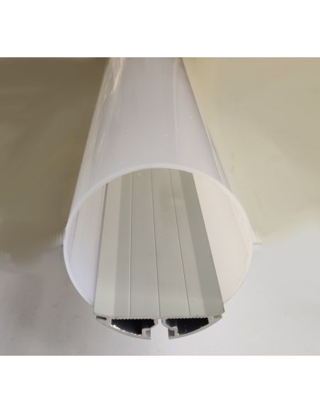 Профіль круглий для LED D-60 анодований алюміній 2м