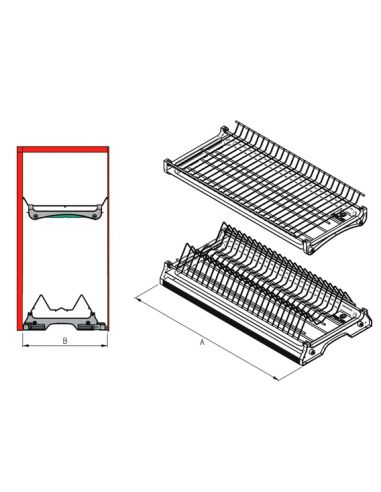 Сушка кухонная хромированная REJS Variant 3 с поддонами