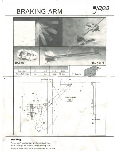 Подъемный механизм KENT Japa (левый).