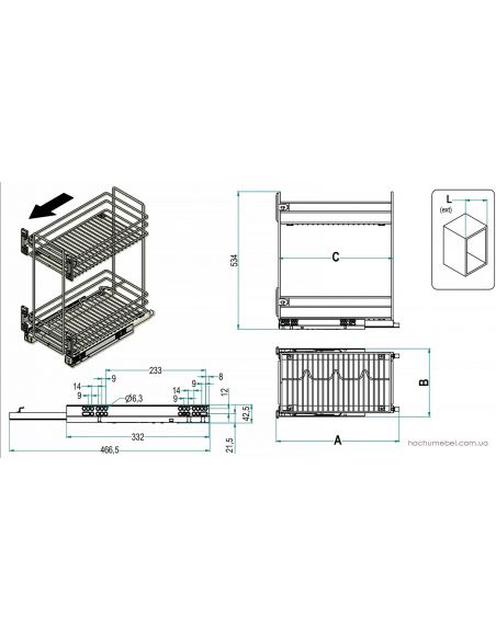 Карго 300 хром Inoxa