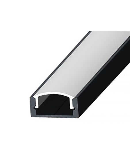 Профиль накладной черный для LED ленты 2м + рассеиватель (шт)