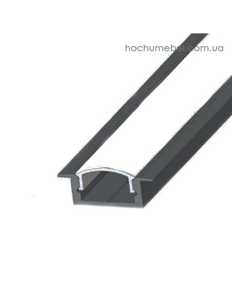 профиль для ленты врезной черный