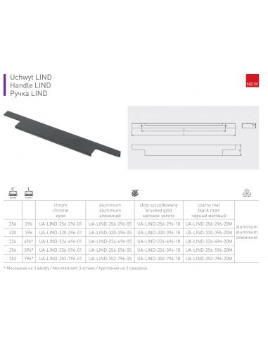 Ручка LIND GTV чорний мат