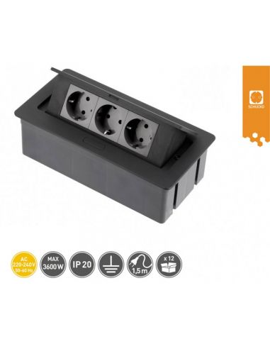 Подовжувач офісний SOFT / KWADRO 3 розетки...