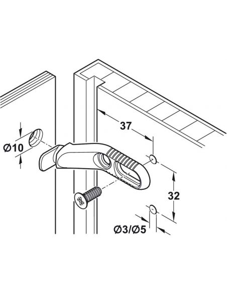 Cтяжка для задньої стінки діаметром 10 мм