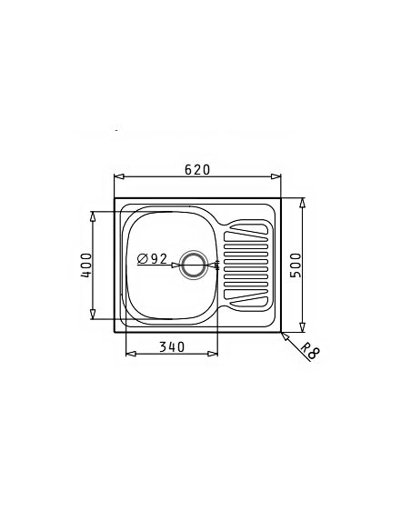 Кухонная мойка Pyramis SPARTA 62 х 50 1B 1D декор