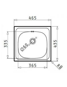 Кухонна мийка Pyramis E 33 44 х 46 декор 2
