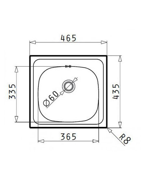 Кухонна мийка Pyramis E 33 44 х 46 декор