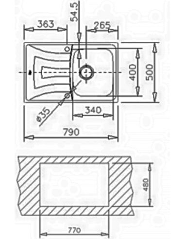 Кухонна мийка Teka UNIVERSO 1B 1D 79 полірована