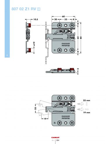 Навес CAMAR 807 RV в комплекте для тумбы до 240кг