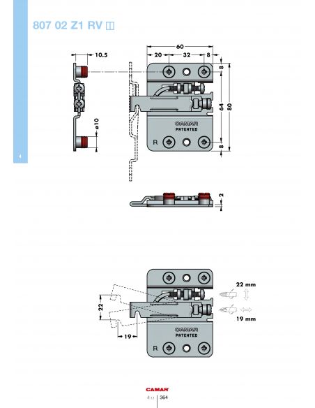Навес CAMAR 807 RV в комплекте для тумбы до 240кг