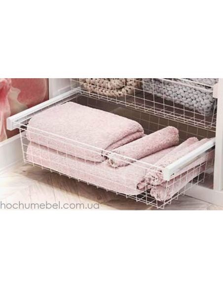 Корзина выдвижная для белья VARIANT MULTI на шасси белый мат REJS