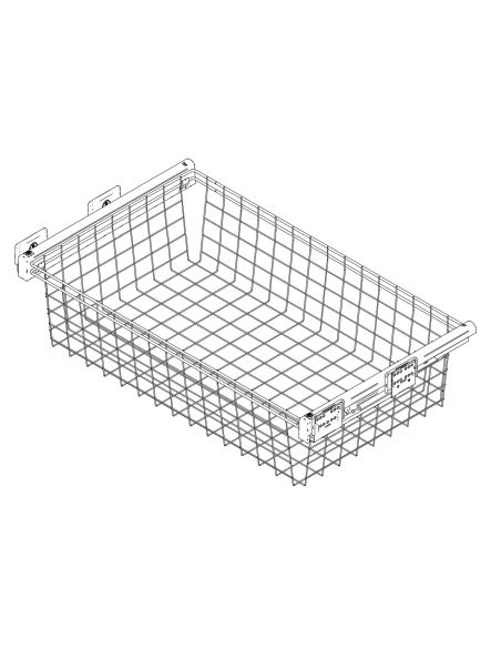 Корзина выдвижная для белья VARIANT MULTI на шасси белый мат REJS