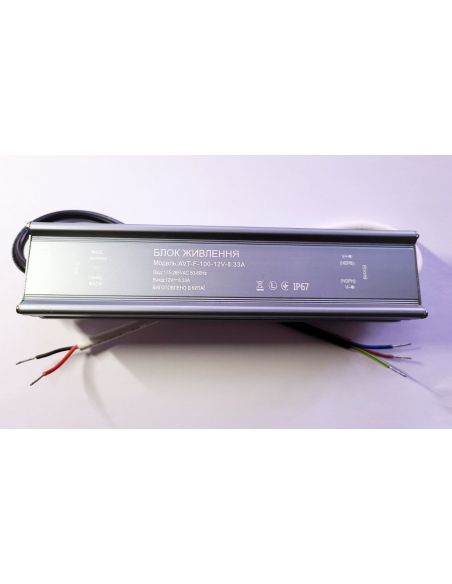 Трансформатор AVT-F 100W 8.33A IP67 12V герметичний