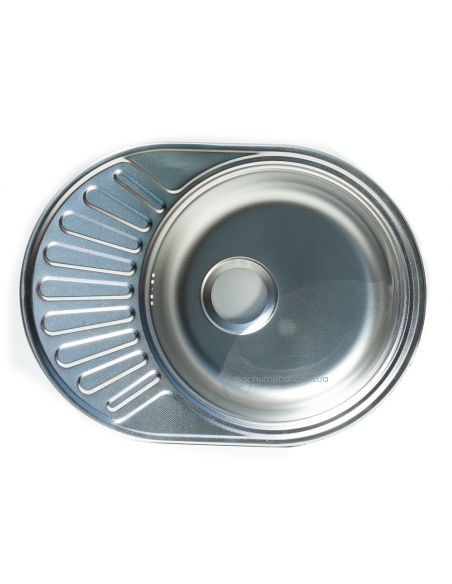 Кухонная мойка INTRA овал "кепка" 57х45 декор