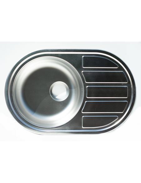 Кухонная мойка INTRA овал 77х50 гладкая