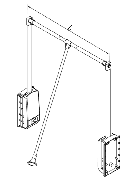 Гардеробний ліфт-пантограф 545-700мм хром/чорний AMIX