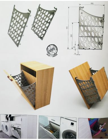 Полка для белья откидная пластиковая белая Mesan