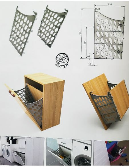 Полка для белья откидная пластиковая белая Mesan