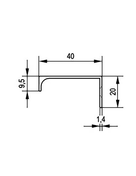 Ручка-профіль FE6 L3010 чорний матовий REJS