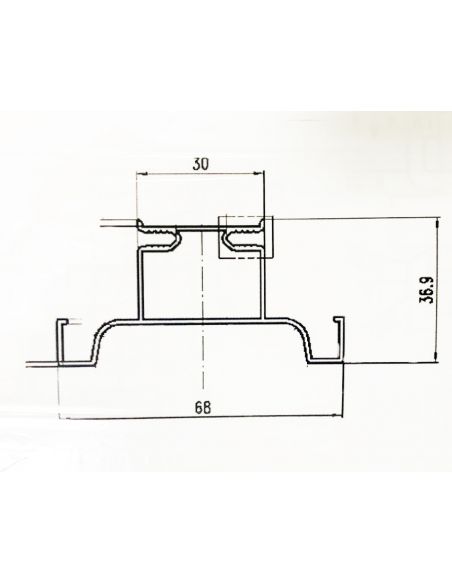 Профіль GOLA вертикальний C алюміній