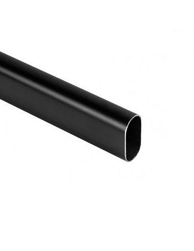 труба овальна для шафи чорна