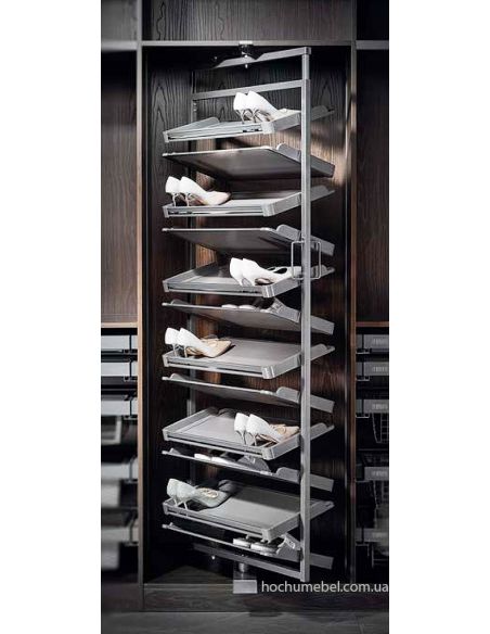 Поворотний механізм для взуття на 8 полиць антрацит SYMPHONY