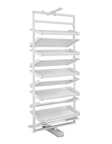 Поворотний механізм для взуття на 8 полиць білий SYMPHONY