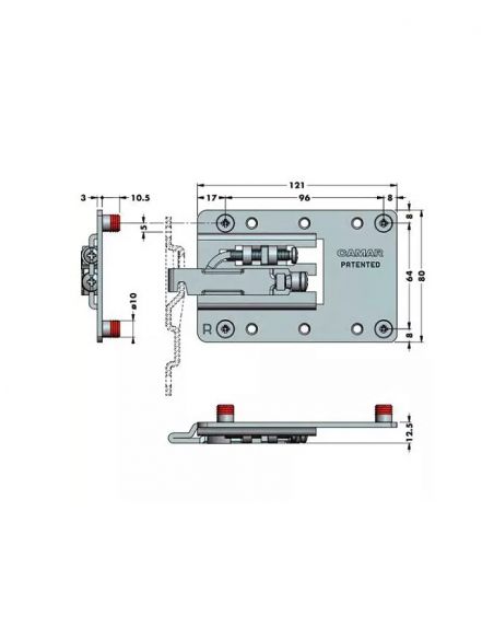 Навес Camar 807 XL с монтажной планкой и заглушкой
