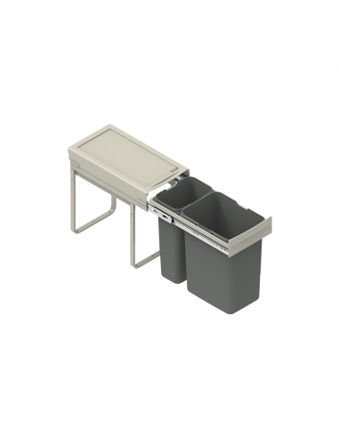 Ведро-сегрегатор JC603 фасад 300мм двойное 20л+9л