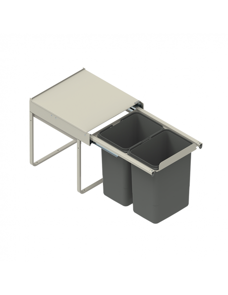 Ведро-сегрегатор JC607 для секции 450мм двойное высокое 2 х 20л