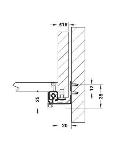Направляюча нижнього монтажу TANDEM PK-130 3/4...